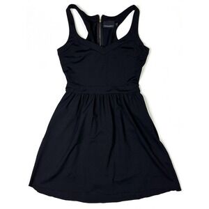 Cynthia Rowley Dress Women's Small Black Sleeveless Zip Stretch A-Line